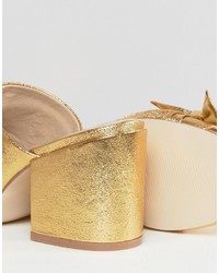 Золотые сабо от Asos