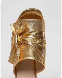 Золотые сабо от Asos