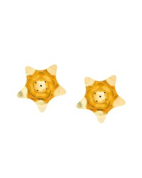Золотые серьги с цветочным принтом от Paula Mendoza