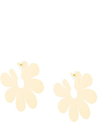 Золотые серьги с цветочным принтом от Simone Rocha