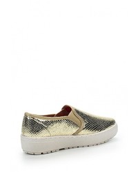 Женские золотые слипоны от Via Giulia