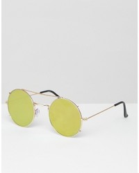 Мужские золотые солнцезащитные очки от Asos