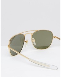 Мужские золотые солнцезащитные очки от Reclaimed Vintage