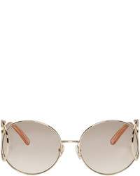 Женские золотые солнцезащитные очки от Chloé