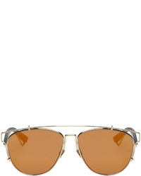 Женские золотые солнцезащитные очки от Christian Dior