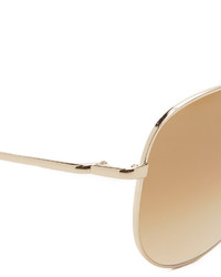 Женские золотые солнцезащитные очки от Oliver Peoples