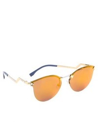 Женские золотые солнцезащитные очки от Fendi