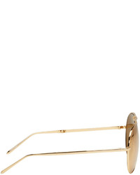 Мужские золотые солнцезащитные очки от Linda Farrow Luxe