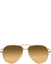 Мужские золотые солнцезащитные очки от Linda Farrow Luxe