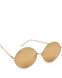Женские золотые солнцезащитные очки от Linda Farrow Luxe