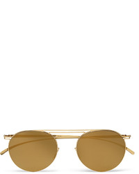 Мужские золотые солнцезащитные очки от Maison Margiela