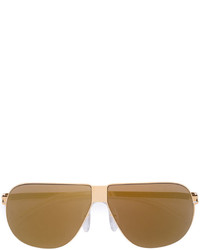 Мужские золотые солнцезащитные очки от Mykita