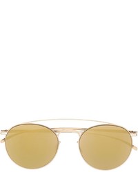 Женские золотые солнцезащитные очки от Mykita