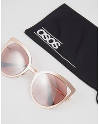 Женские золотые солнцезащитные очки от Asos