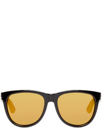 Мужские золотые солнцезащитные очки от Saint Laurent