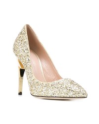 Золотые туфли с пайетками от Giuseppe Zanotti Design