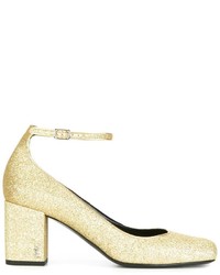 Золотые туфли от Saint Laurent