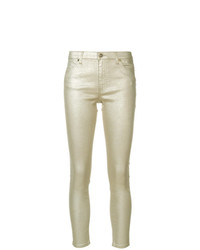 Золотые узкие брюки от Twin-Set