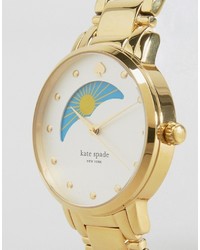 Женские золотые часы с принтом от Kate Spade