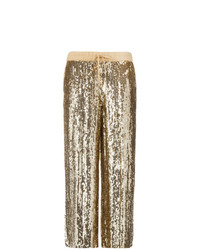 Золотые широкие брюки от P.A.R.O.S.H.