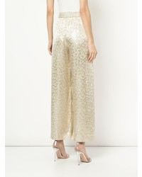 Золотые широкие брюки от Layeur