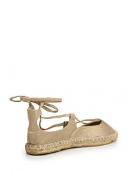Женские золотые эспадрильи от Dorothy Perkins