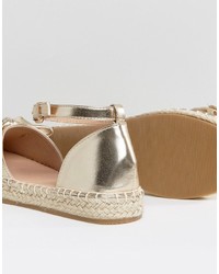 Женские золотые эспадрильи от Asos