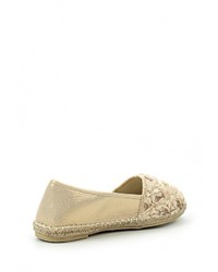 Женские золотые эспадрильи от Tom &amp; Eva