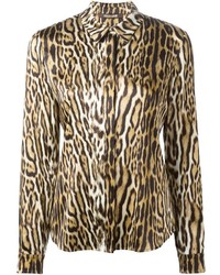 Классическая рубашка с леопардовым принтом