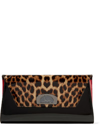 Кожаная сумка с леопардовым принтом