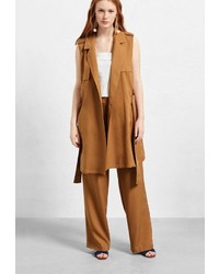 Женская коричневая безрукавка от Violeta BY MANGO