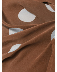 Коричневая блузка в горошек от Marni