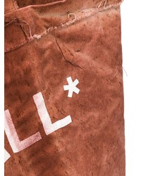 Мужская коричневая большая сумка из плотной ткани с принтом от A-Cold-Wall*