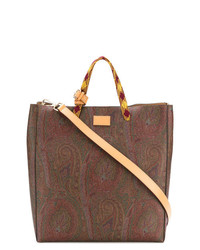 Мужская коричневая большая сумка из плотной ткани от Etro