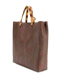 Мужская коричневая большая сумка из плотной ткани от Etro