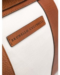 Мужская коричневая большая сумка из плотной ткани от Brunello Cucinelli