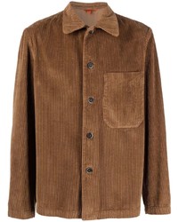 Мужская коричневая вельветовая рубашка с длинным рукавом от Barena
