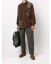 Мужская коричневая вельветовая рубашка с длинным рукавом от Engineered Garments
