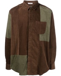 Мужская коричневая вельветовая рубашка с длинным рукавом от Engineered Garments