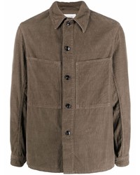 Мужская коричневая вельветовая рубашка с длинным рукавом от Lemaire