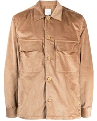 Мужская коричневая вельветовая рубашка с длинным рукавом от Paul Smith