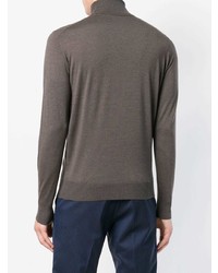 Мужская коричневая водолазка от Dell'oglio