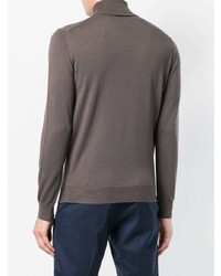 Мужская коричневая водолазка от Dell'oglio