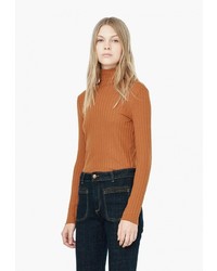 Женская коричневая водолазка от Mango