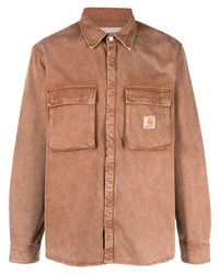 Мужская коричневая джинсовая рубашка от Carhartt WIP