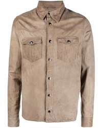 Мужская коричневая джинсовая рубашка от Giorgio Brato