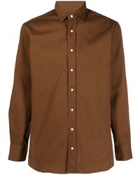 Мужская коричневая джинсовая рубашка от Lardini