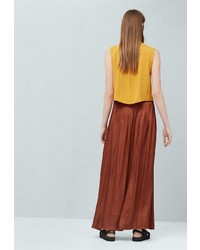 Коричневая длинная юбка от Mango