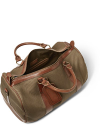 Мужская коричневая дорожная сумка из плотной ткани от Polo Ralph Lauren