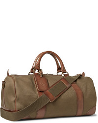 Мужская коричневая дорожная сумка из плотной ткани от Polo Ralph Lauren